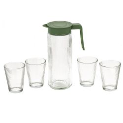 GAEM Набор из кувшина 1000 мл и 4-х стаканов 220 мл, L21,5 W9 H23,5 см