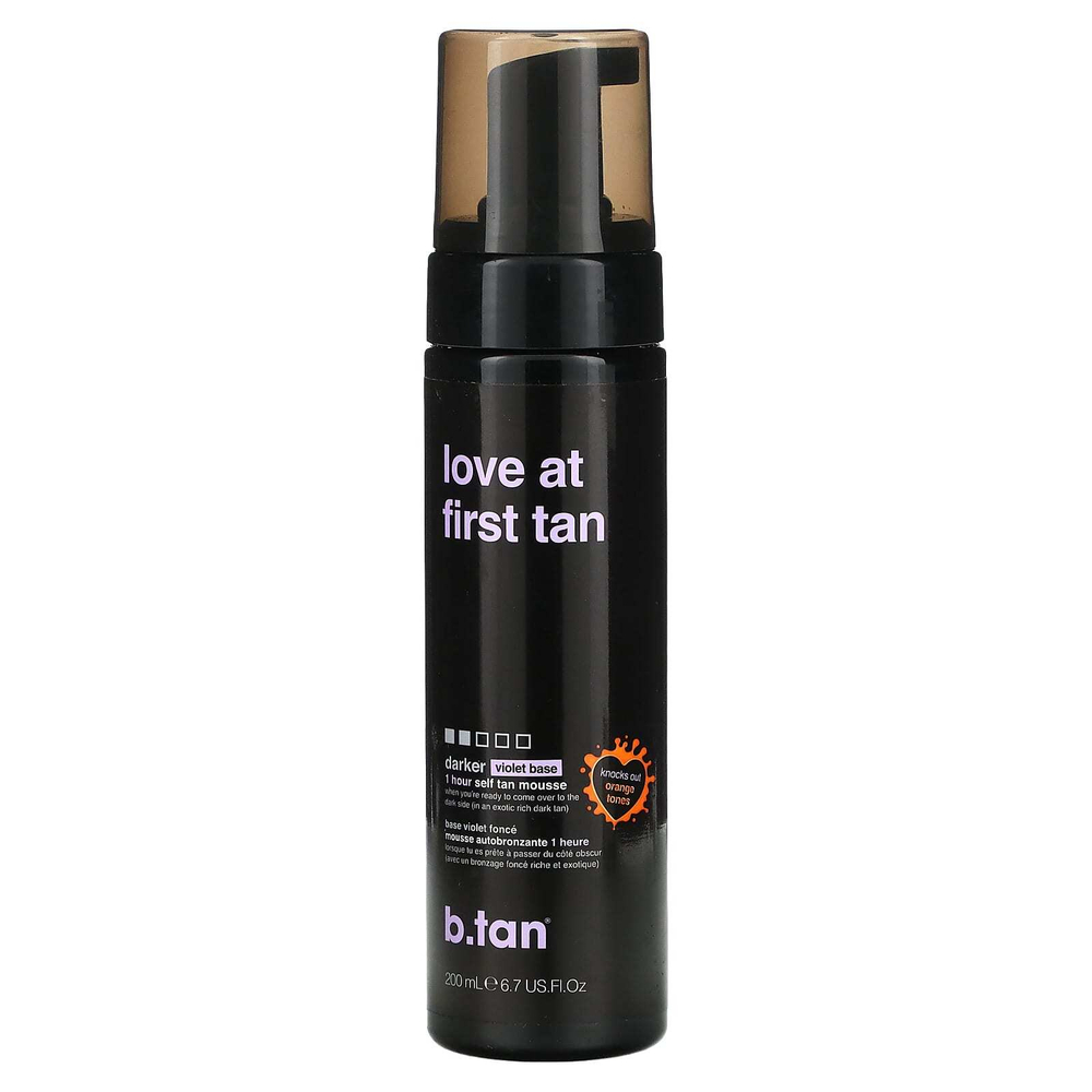 b.tan, Love at First Tan, мусс для автозагара для 1 часа, темно-фиолетовая основа, 200 мл (6,7 жидк. унц.)