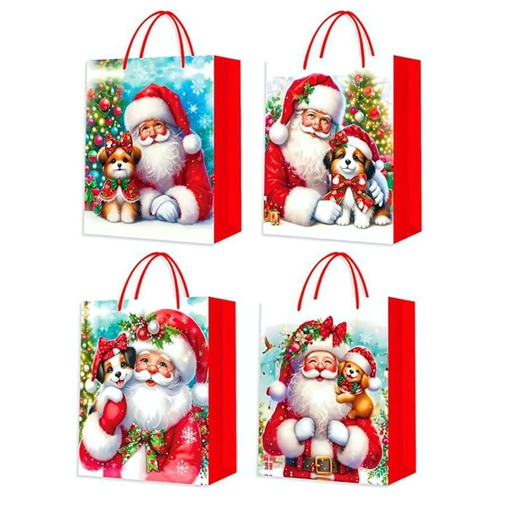 Пакет бумажный подарочный 32*44*11см. "Новый год. Сказка" ассорти 4 дизайна (Mazari)