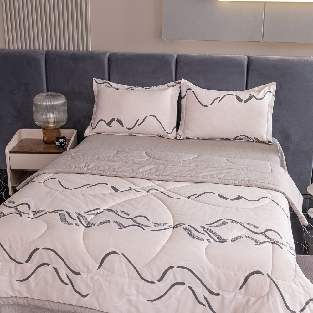 Комплект постельного белья Сатин с Одеялом 100% хлопок 160x80 на резинке OBR152