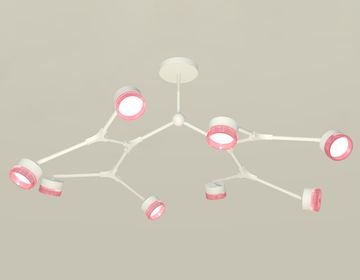 Комплект подвесного поворотного светильника с композитным хрусталем 8*GX53 XB9059200/8 SWH/PI белый песок/розовый (C9059, N8486)Techno DIY System Complects Ambrella