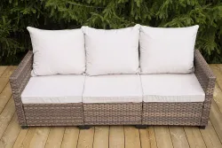 "Бостон" лаунж-зона из искусственного ротанга, цвет коричневый