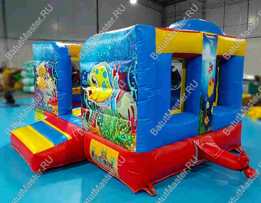 Коммерческий надувной батут "Морское царство 3", размер 3,7*2,5*2,5 м