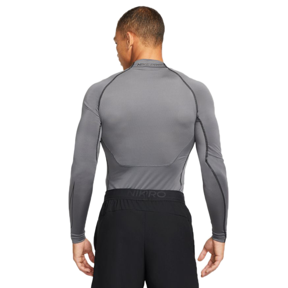 Компрессионка  Nike Pro Dri-Fit Tight LS Mock M - серый