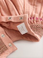 Платье-песочник и колготки в комплекте для девочек Next AN7-952, Персиковый