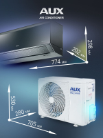 Настенная сплит-система AUX ASW-H12A4/CC-R2DI + AS-H12A4/CC-R2DI, белый