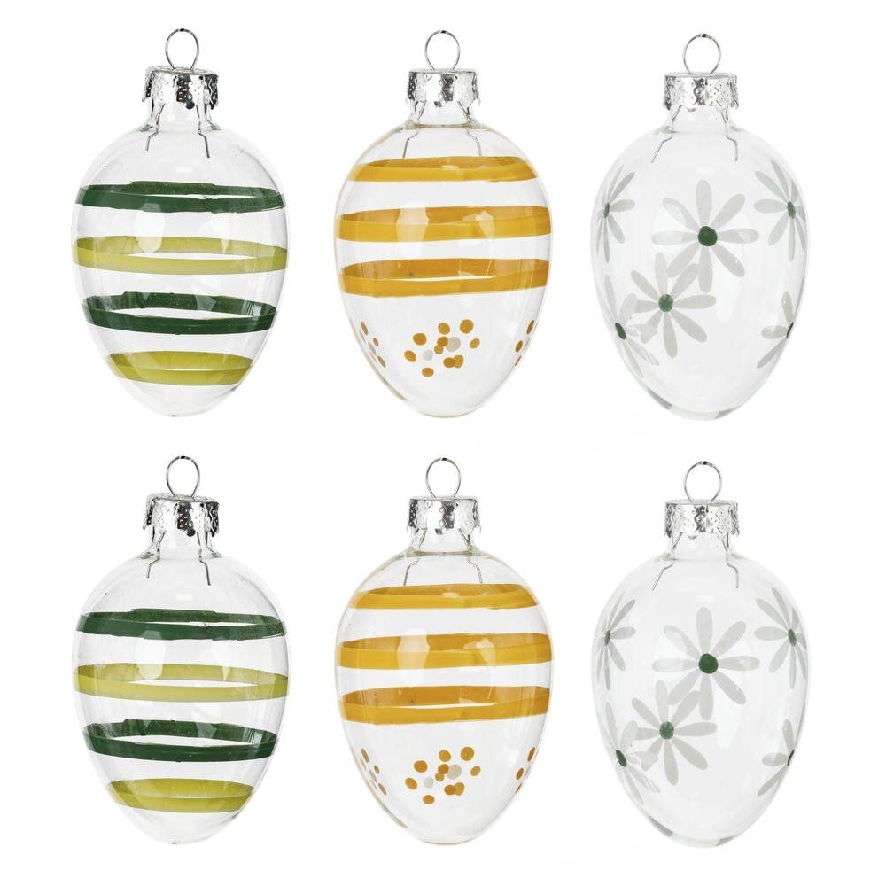 GAEM Набор из 6-ти изделий декоративных подвесных "Яйцо" (4*6,5), L14 W14 H4,5 см