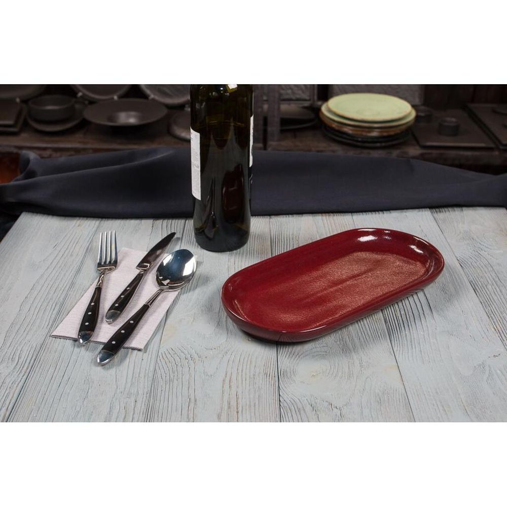 Блюдо овальное 29,5*14*2,6 см Evolution Dark Red P.L. Proff Cuisine [1]
