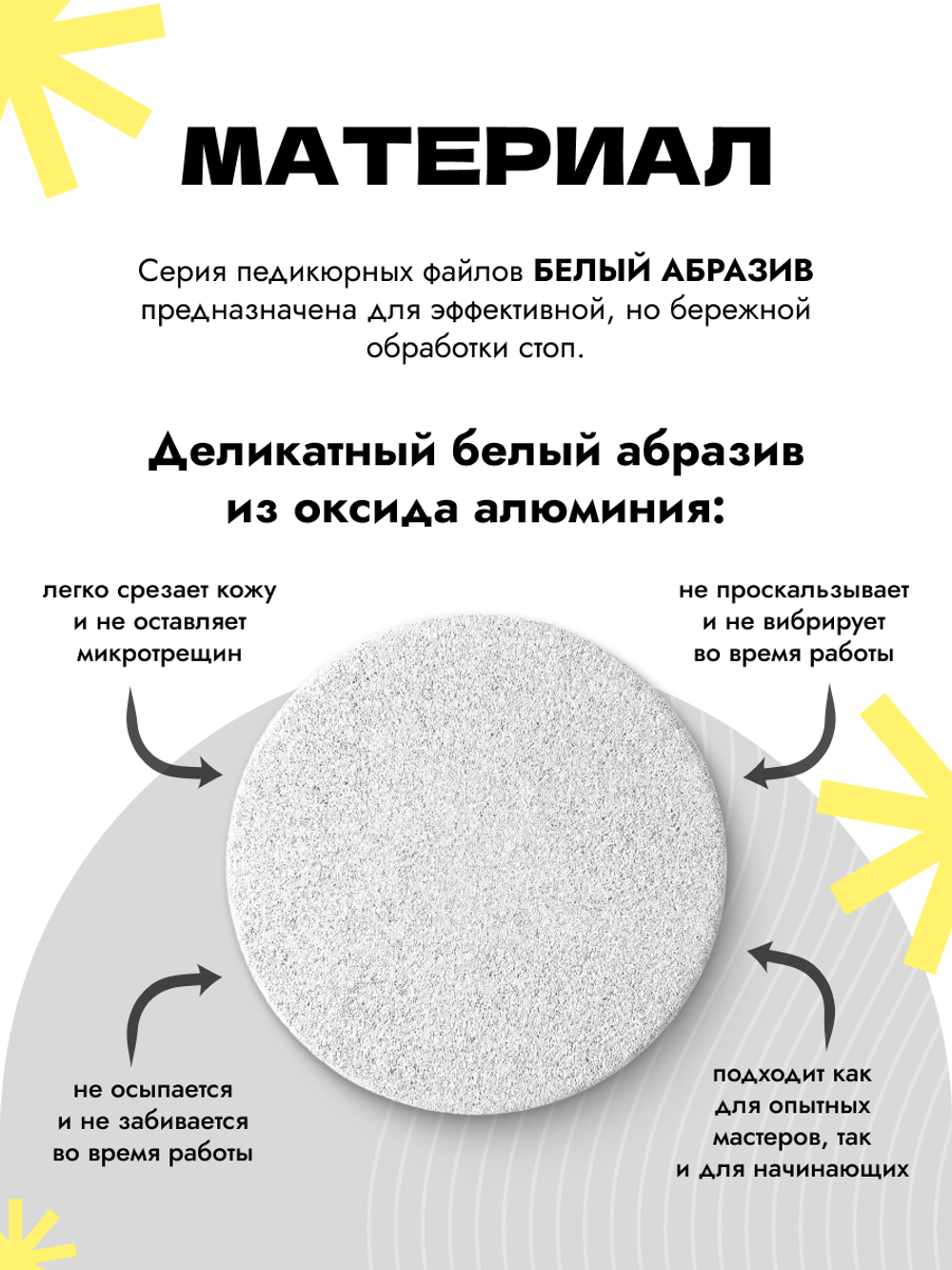 Сменные файлы - диски для педикюра, белые, на вспененной основе, размер С 15 мм