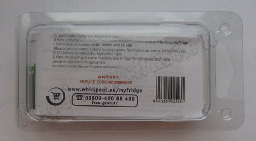 Антибактериальный фильтр для холодильника whirlpool