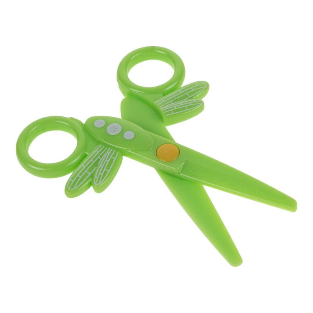 Ножницы детские пластиковые "Стрекоза", 12 см, на картоне