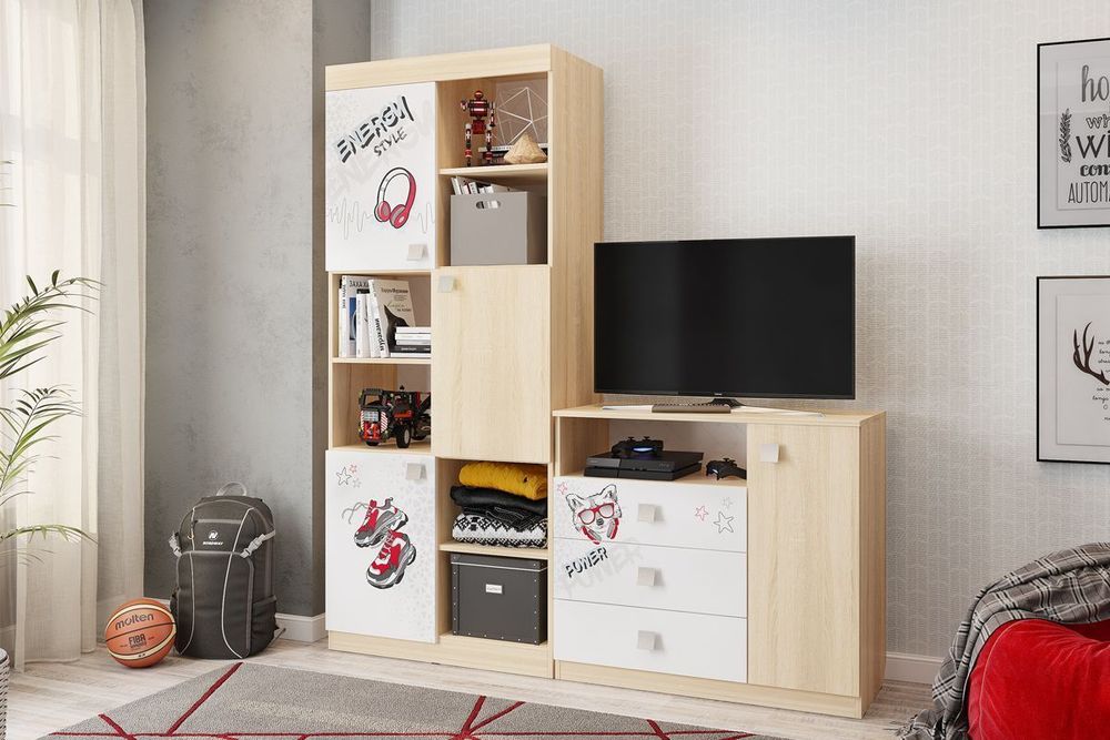 Детская "Энерджи" №2 (дуб сонома/белый), Мебельсон