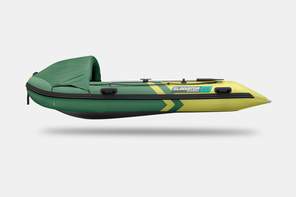 Надувная лодка GLADIATOR C370AL зелено-оливковый