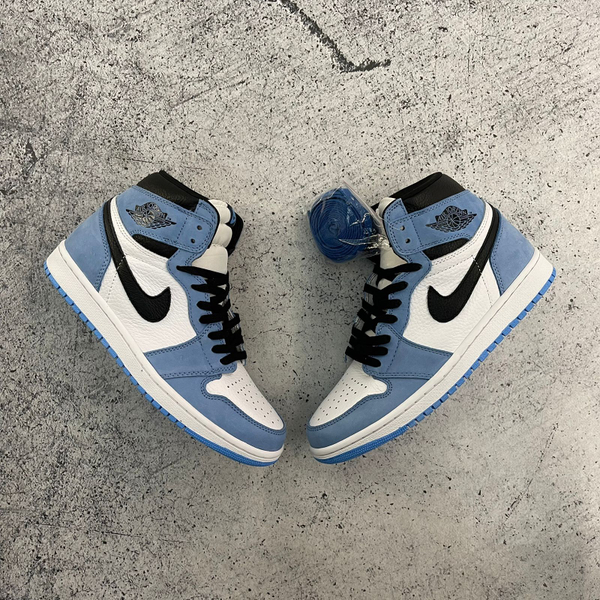 Кроссовки Nike Air Jordan 1 High white/black/blue LUX