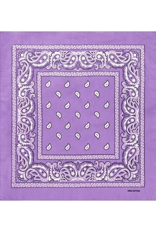 Бандана лиловая пейсли огурцы