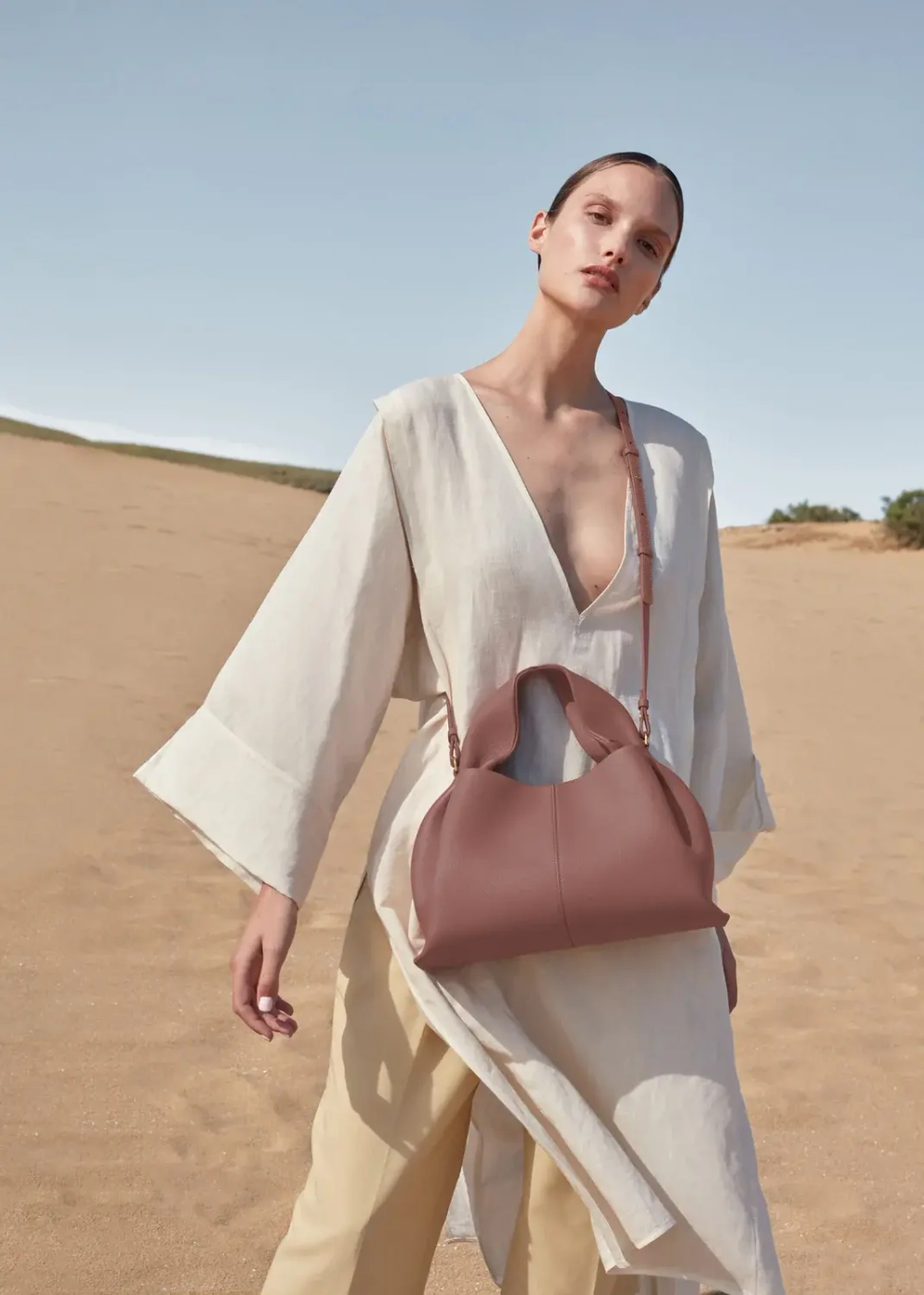 POLENE СУМКА NUMERO NEUF, ПУДРОВО-РОЗОВЫЙ