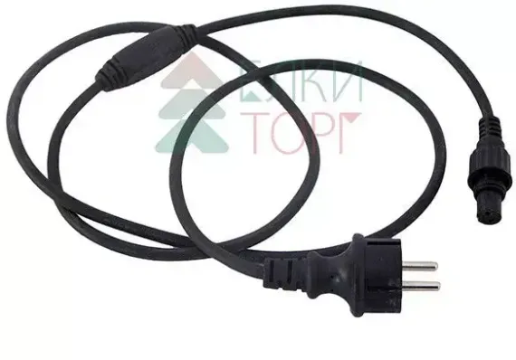 Кабель питания 1,5 м. с выпрямителем для каучуковых и ПВХ нитей 220В., провод черный Каучук, IP65, LTC (LLC-1-3A)