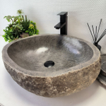 Раковина из речного камня RS63373 (55*47*16) 0123