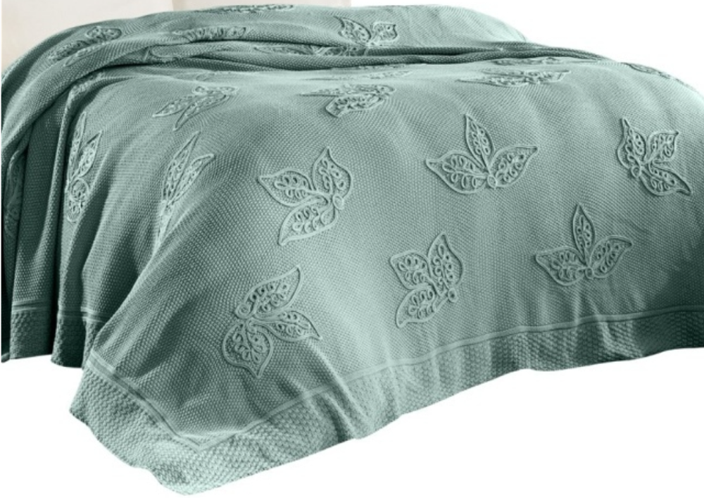 Плед 220x240 Grazie home Alegra серо-зеленый