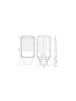 Светильник светодиодный SPP-504-0-50K-050 50Вт 5000К IP65 5000лм КСС Д DOB SMD 48мм уличный черн. Эра Б0062692