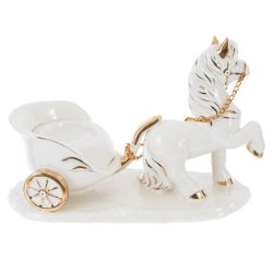 GAEM Фигурка декоративная "Лошадка" с подсвечником, D свечи 3,5 см, L16,5 W7 H12 см