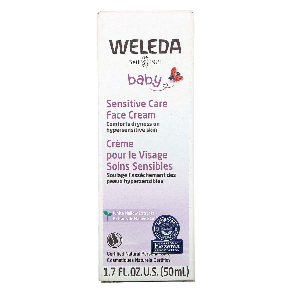 Weleda, Детский крем для чувствительной кожи, с экстрактом белой мальвы, 50 мл (1,7 жидк. унц.)