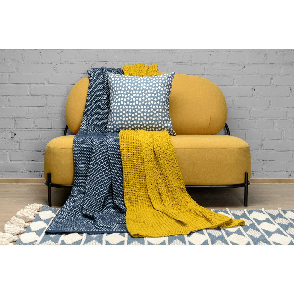 Чехол для подушки из хлопка с принтом funky dots, темно-серый cuts&pieces, 45х45 см