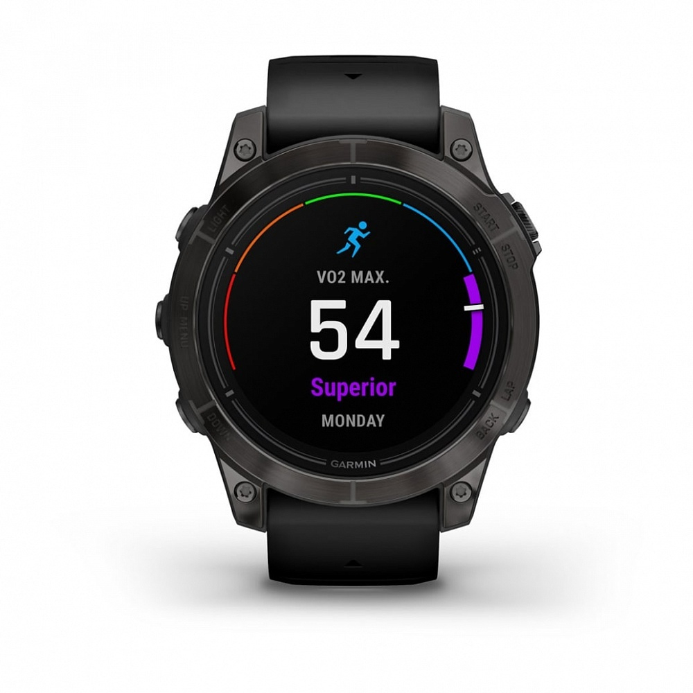 Смарт-часы Garmin Epix Pro (Gen 2) Slate Grey, 47 мм, угольно-серый DLC, черный ремешок, 010-02803-01