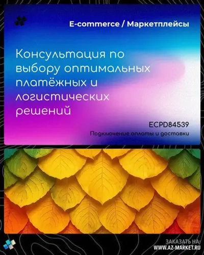 Консультация по выбору оптимальных платёжных и логистических решений