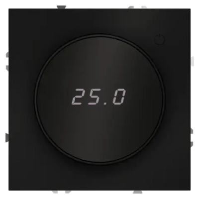 Терморегулятор электронный VOLTUM S70 с индикацией и датчиком, для теплого пола, (черный матовый)
