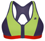 Спортивный бюстгальтер с фронтальной застежкой-молнией (Размер: 85E) (Цвет: разноцветный)