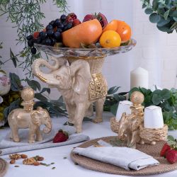 Фруктовница-конфетница Слон Джайпурарт Айвори