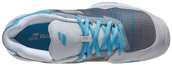 Женские Кроссовки теннисные Babolat Jet Mach и All Court Women - silver/horizon blue