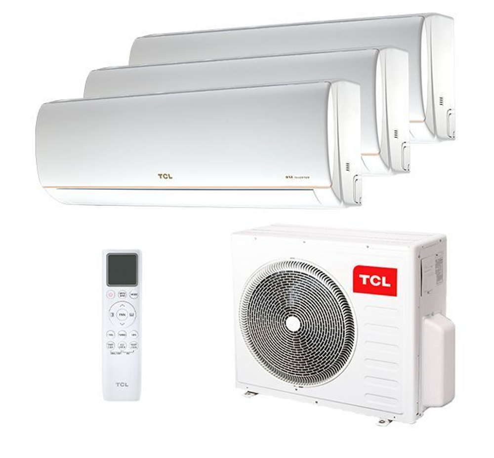 Мульти сплит система TCL на 3 комнаты (35+35+35 кв.м.) ONE
