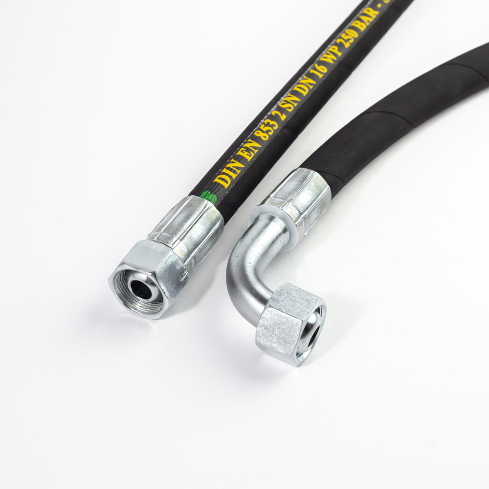 Рукав РВД DIN 2SN P=250 d=16 L=1 610 DK- (Г) 27x1.5 [S32] DK- (Г) 27x1.5 (90) [S32]