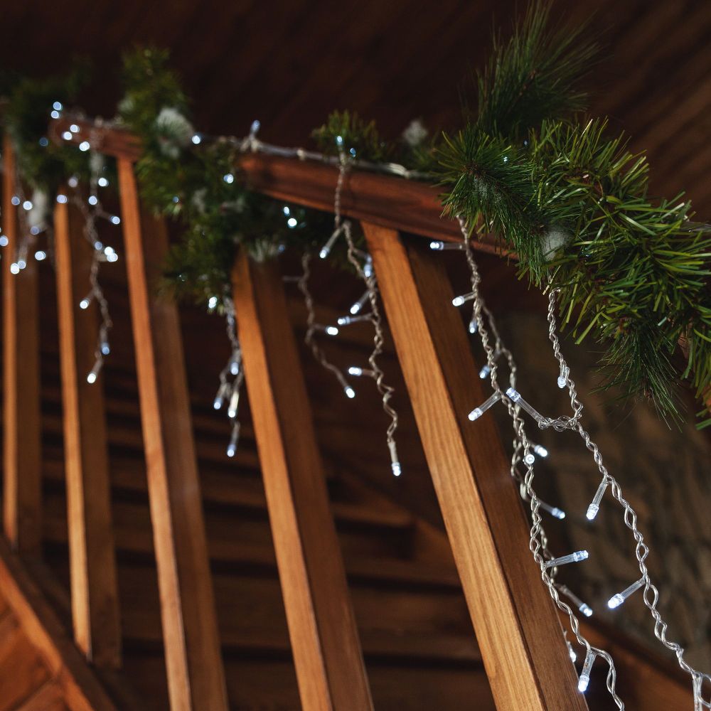 ULD-B3010-200-DTA WHITE IP20 Бахрома светодиодная с контроллером. 200 светодиодов. 3 м. белый. IP20. провод прозрачный