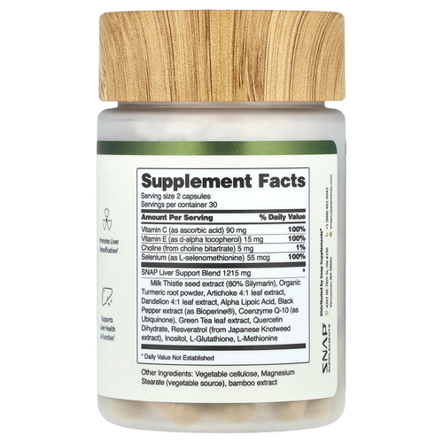 Snap Supplements, Здоровье печени и детоксикация, 60 капсул