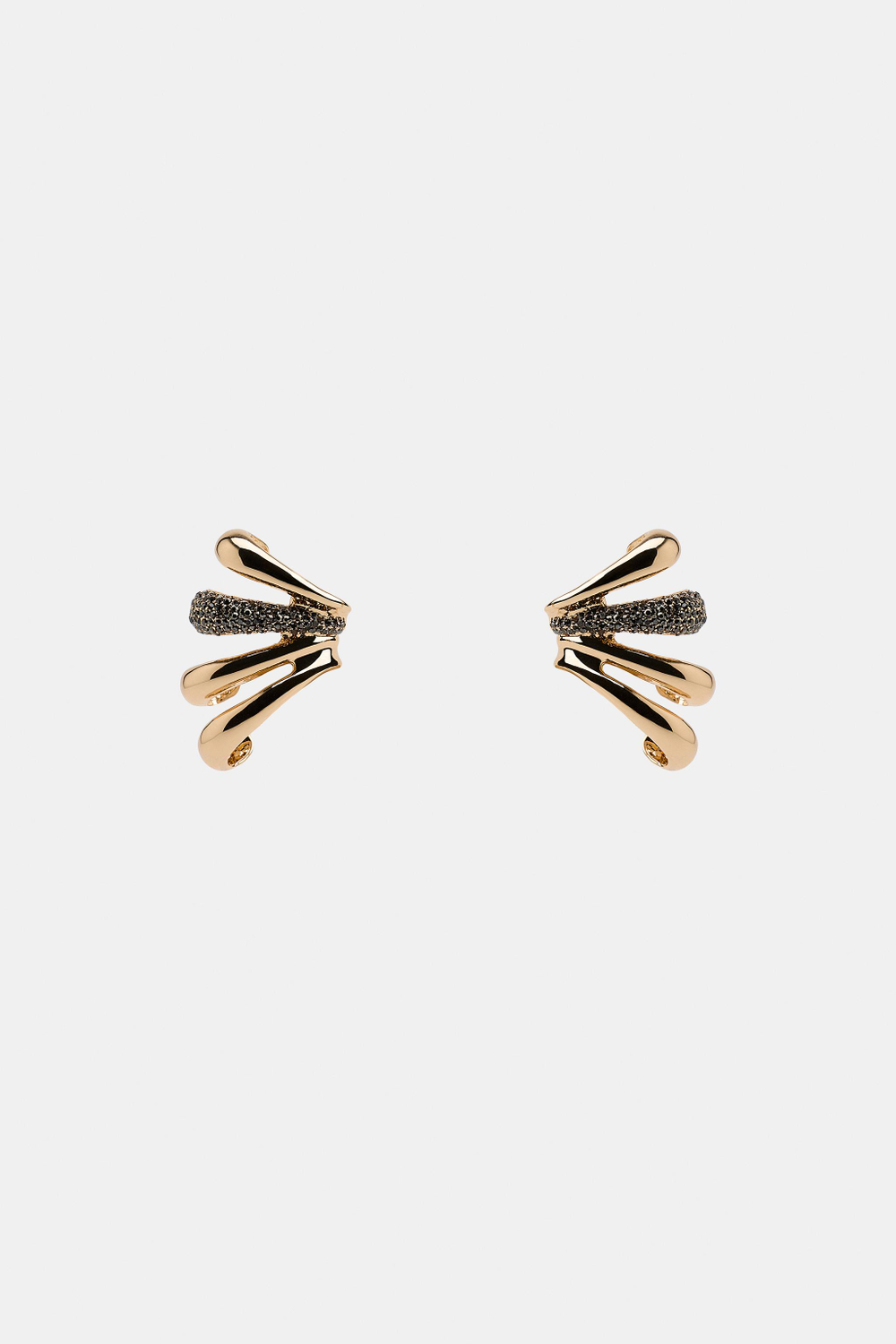 ZARA БЛЕСТЯЩИЕ СЕРЬГИ-КАФФЫ, ЗОЛОТИСТЫЙ
