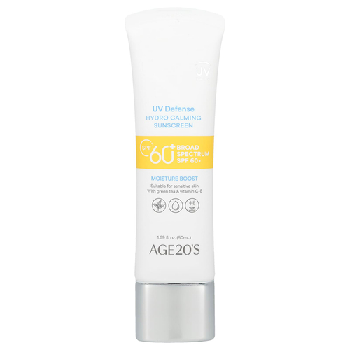 AGE20'S, UV Defense, увлажняющее, успокаивающее солнцезащитное средство, SPF 60+, 50 мл (1,69 жидк. Унции)