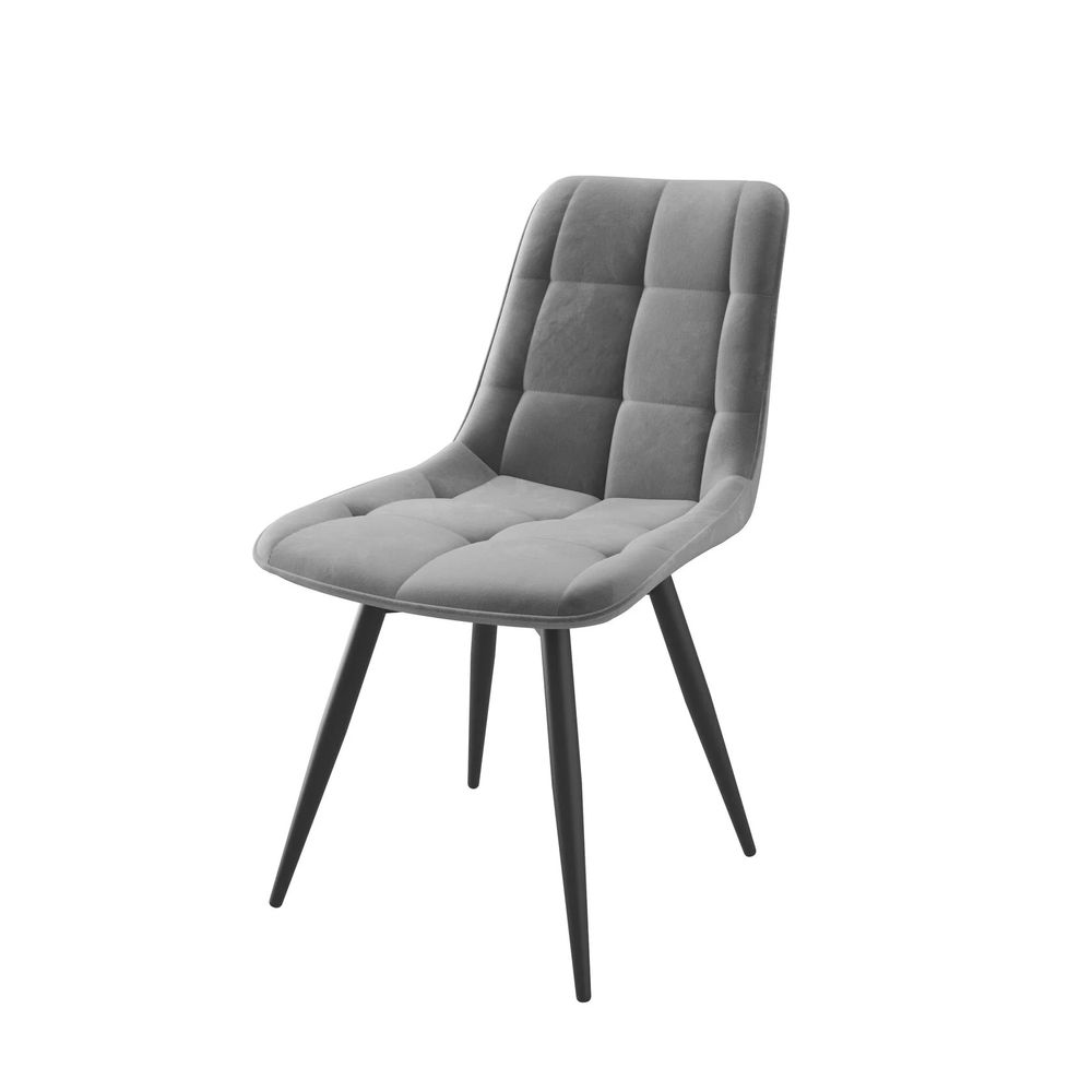 Стул MARIO M-R, c56 SMOKY GREY LUX/ЧЕРНЫЙ