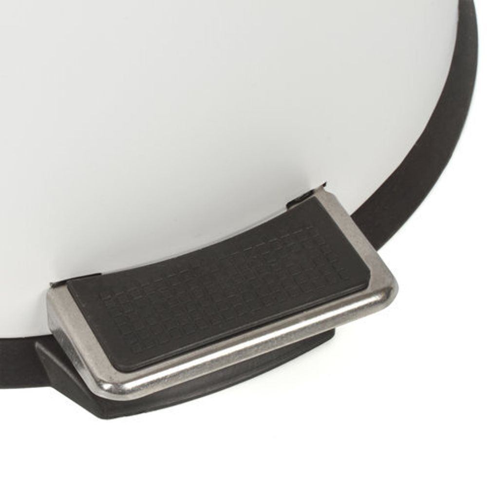 Ведро мусорное с педалью 20 литров "Classic", БЕЛОЕ ГЛЯНЦЕВОЕ, металлическое, со съемным внутренним ведром, LAIMA, 604949