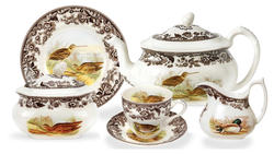 Сервиз чайный на 6 персон 21 предмет Spode Английские охотничьи мотивы