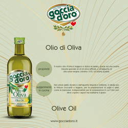 Оливковое масло Goccia D'oro PURE рафинированное 1л Италия