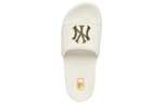 MLB Slipper casual trend sports non-slip one-word slippers for men and women the same beige