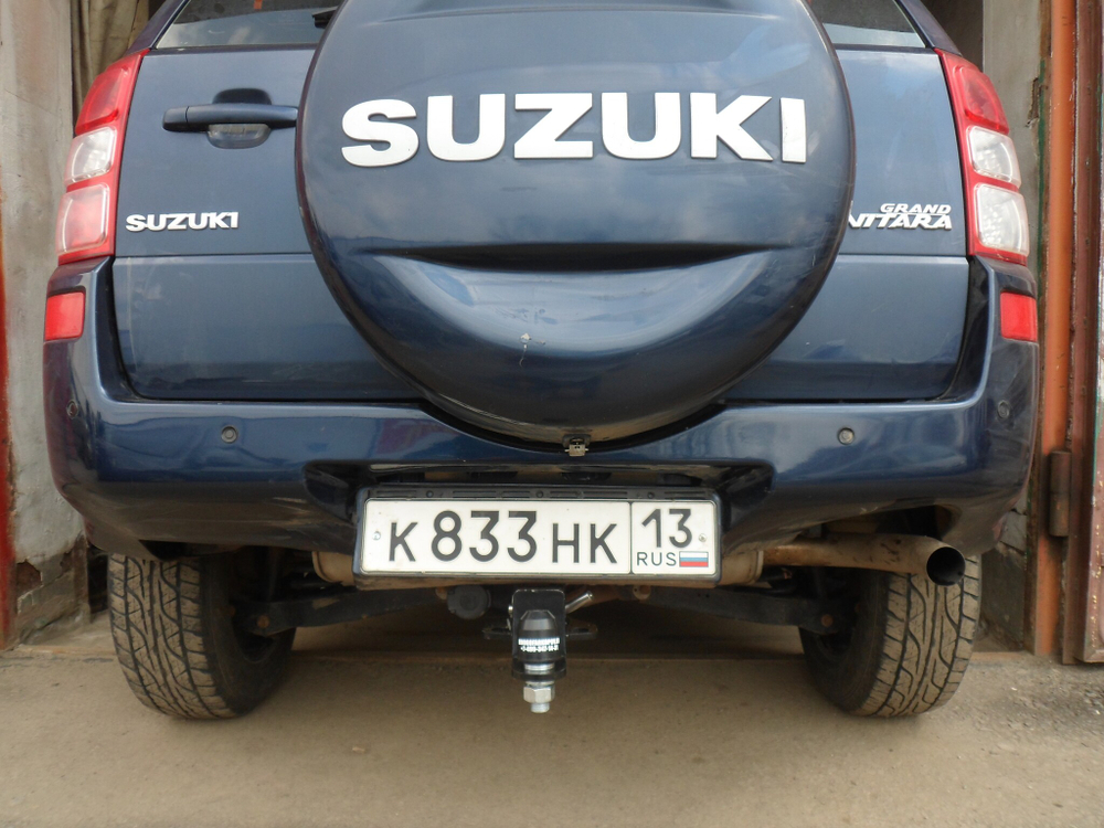 Фаркоп Бизон на Suzuki Grand Vitara FA 0375-E (5 дверей, с 2005 по 2014 г.в.) (паспорт и сертификат в комплекте)(без электрики)