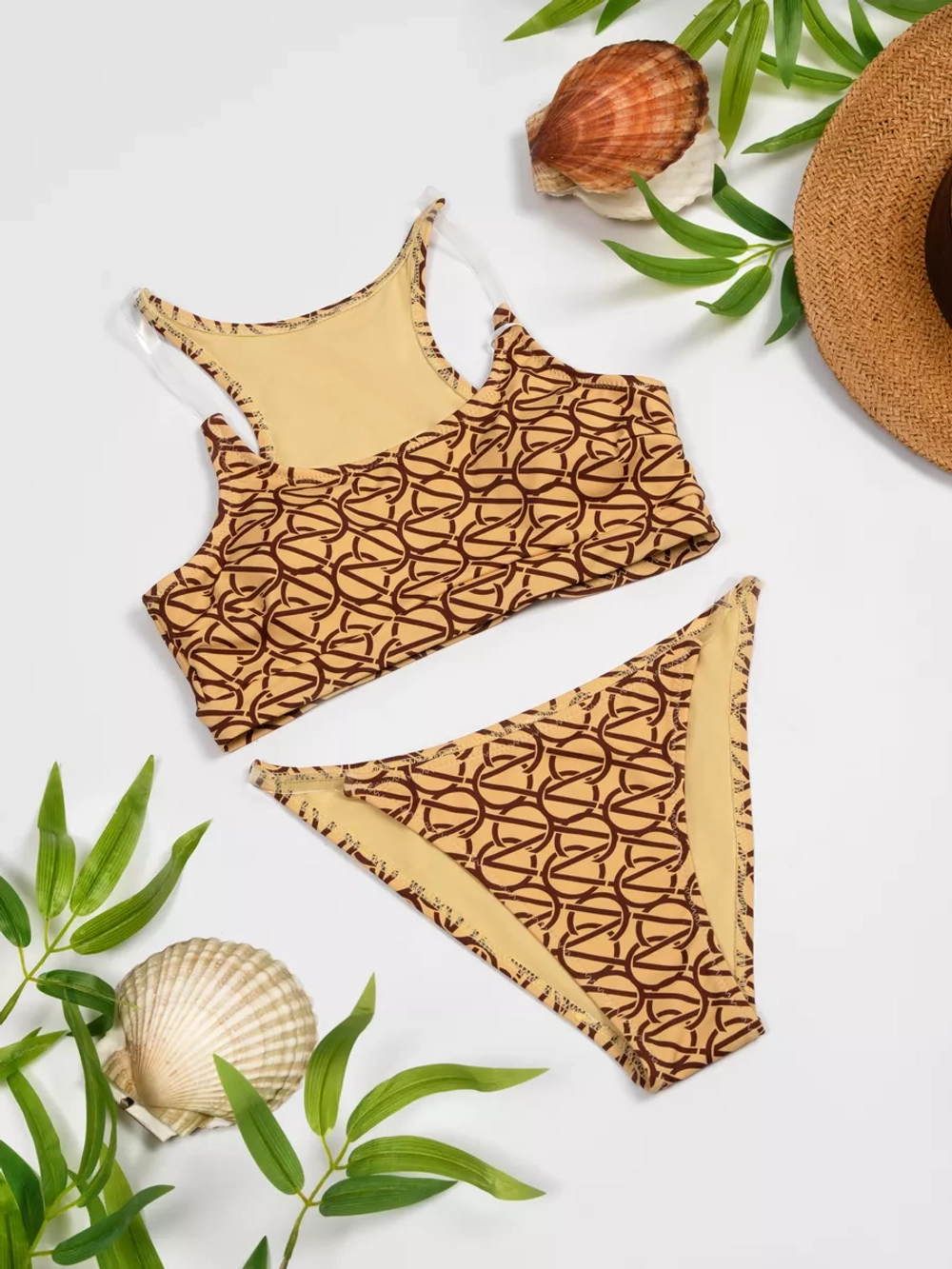 купальник раздельный для бассейна 3 в 1 с двумя плавками