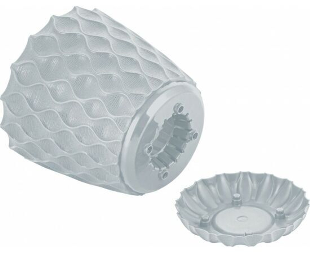 Горшок для цветов InGreen Wave с дренажной сеткой и съемным поддоном 1,4л, D145мм, утренний туман