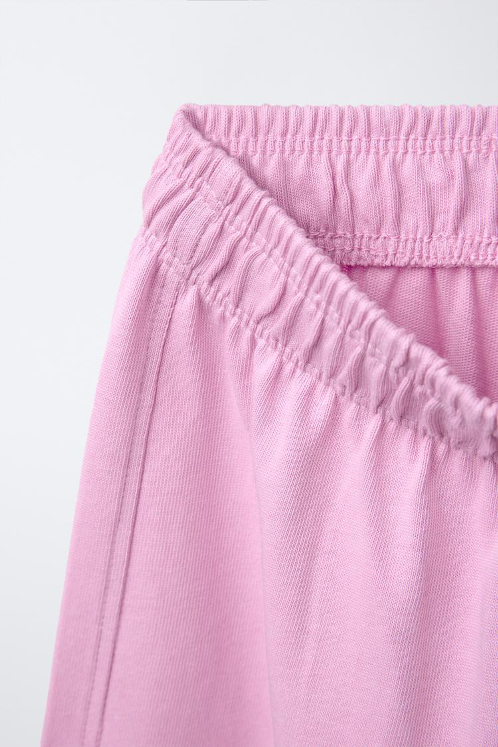 ZARA ОДНОТОННЫЕ БРЮКИ WIDE LEG HEAVY WEIGHT, ЦВЕТ МАЛЬВЫ