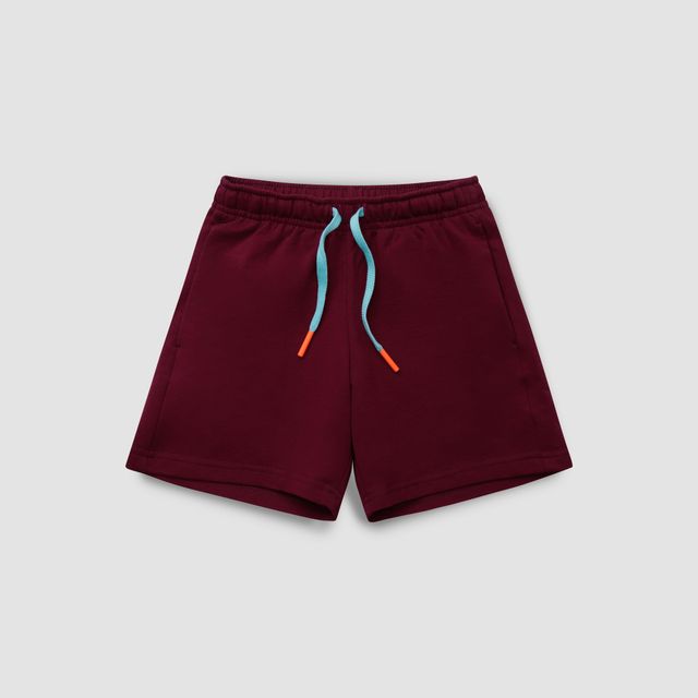 Шорты из хлопка бордового цвета