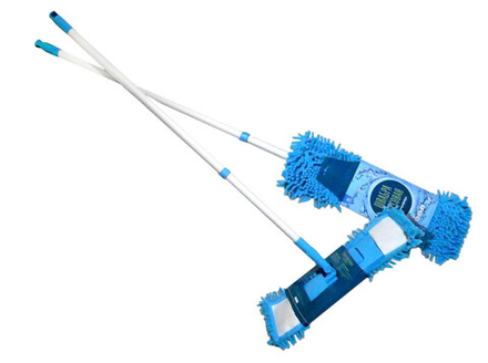 Швабра с насадкой из микрофибры ворсовая (без телескопа) "Аквамаг" (1/20шт) ШП-101